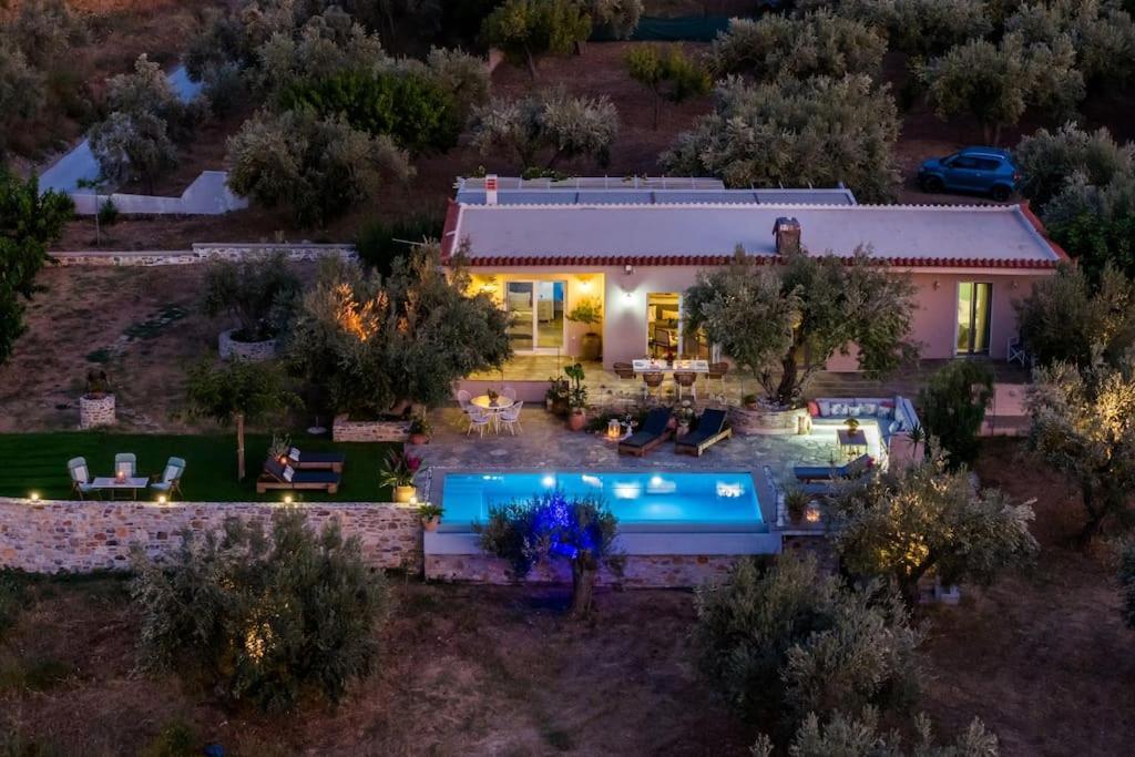 Skopelos Blue Heaven Pool Villa In Olive Grove エクステリア 写真
